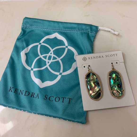 Kendra Scott earrings with blue and green tones - Picture 8 of 10